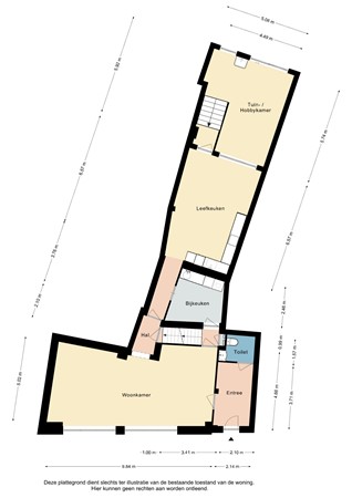 Plattegrond - St. Nicolaasstraat 43, 6369 XM Simpelveld - Sint Nicolaasstraat 43 Simpelveld - Begane grond 2D.jpg